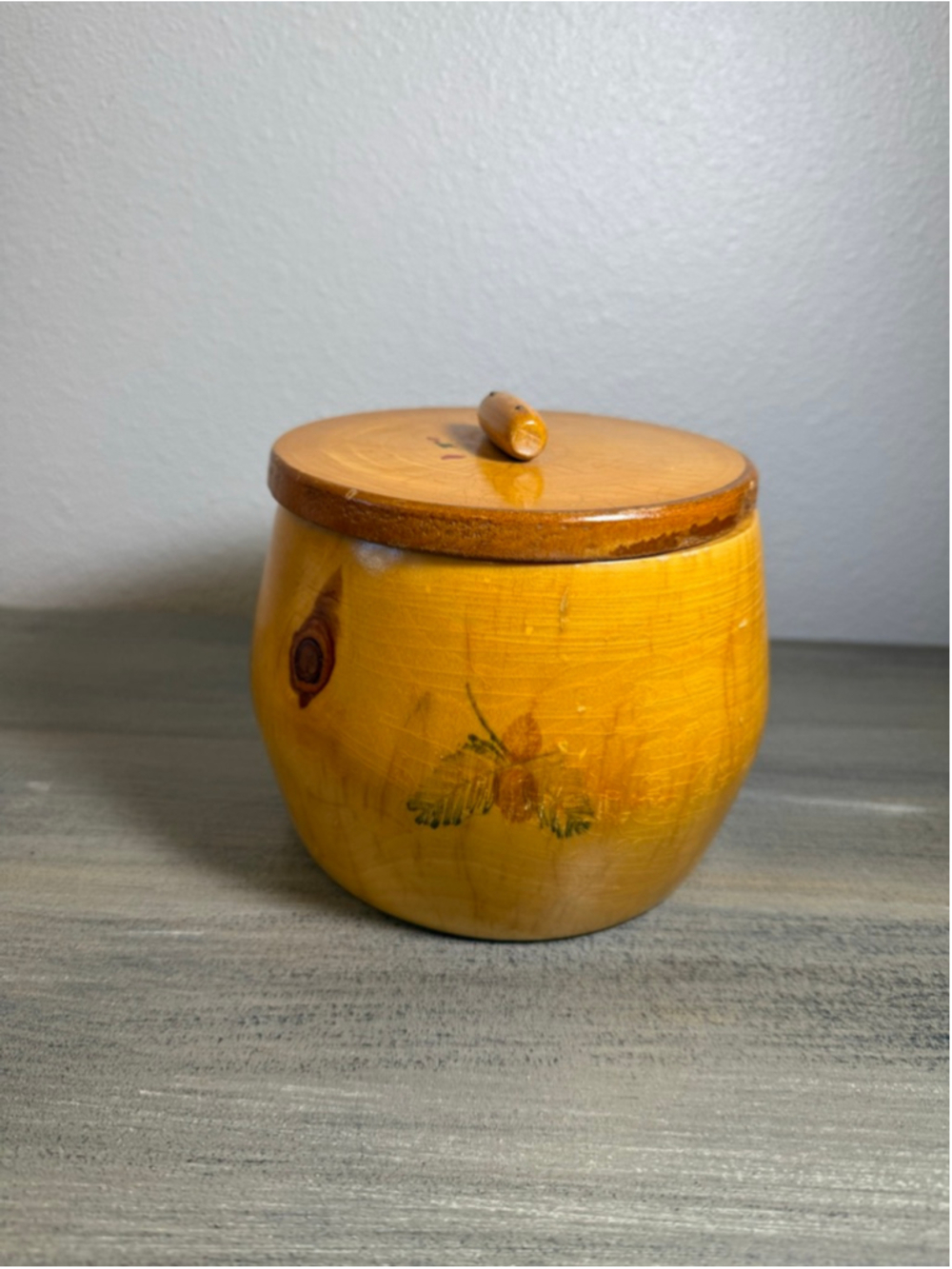 Large vintage handcrafted wooden lidded souvenir trinket box - Picture 4 of 12